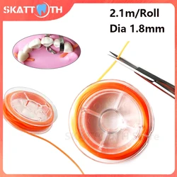 Dental Rubber Dam Cabo Estabilizador, Cunhas Elásticas Médias, Grampos Folhas, Dam Wedge, Materiais Odontologia, 2,1 m, Diâmetro 1,8 milímetros