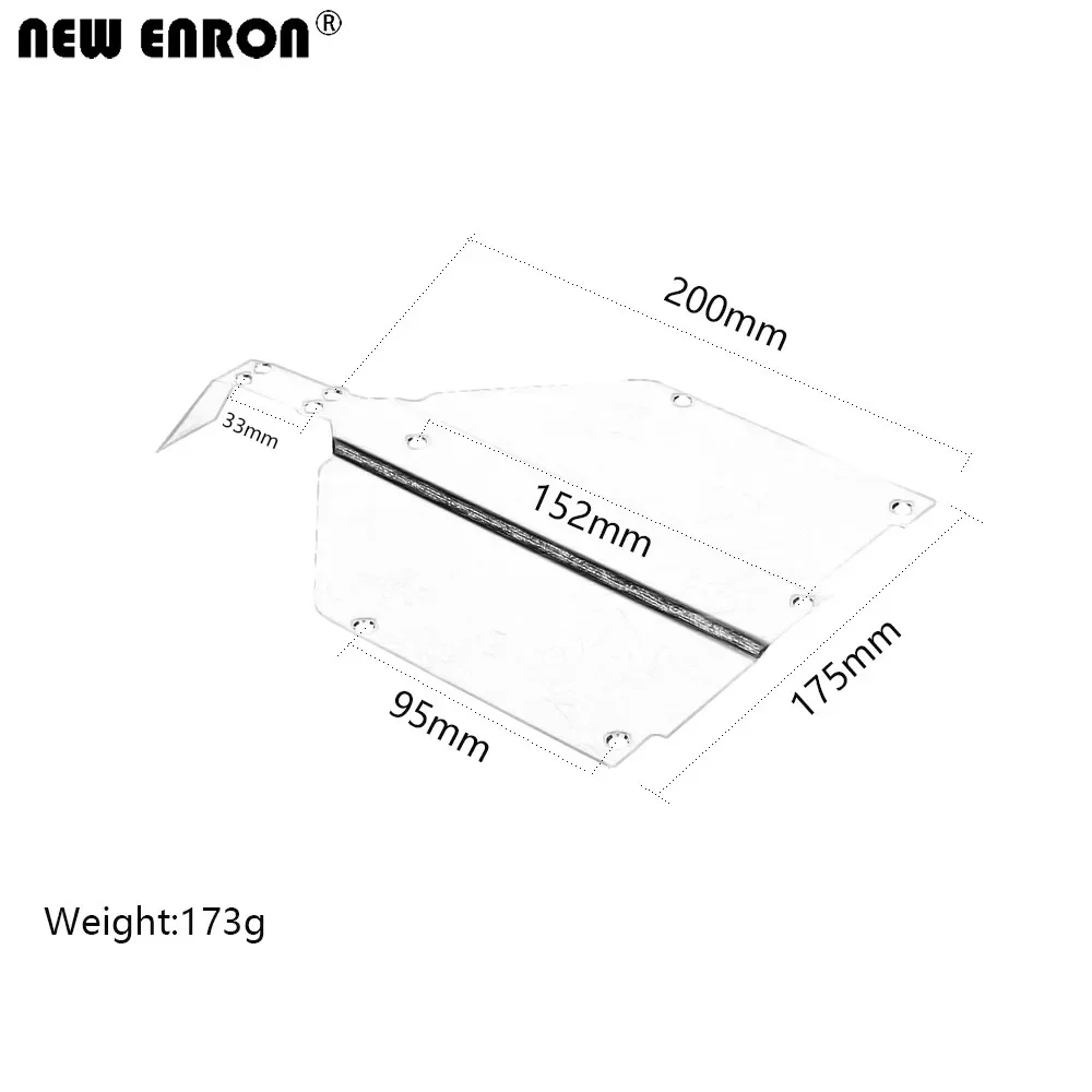 สแตนเลสแชสซี Protector Guard เกราะแผ่นลื่นไถลสําหรับ RC รถ 1/10 ทีม Losi Baja Rock Rey