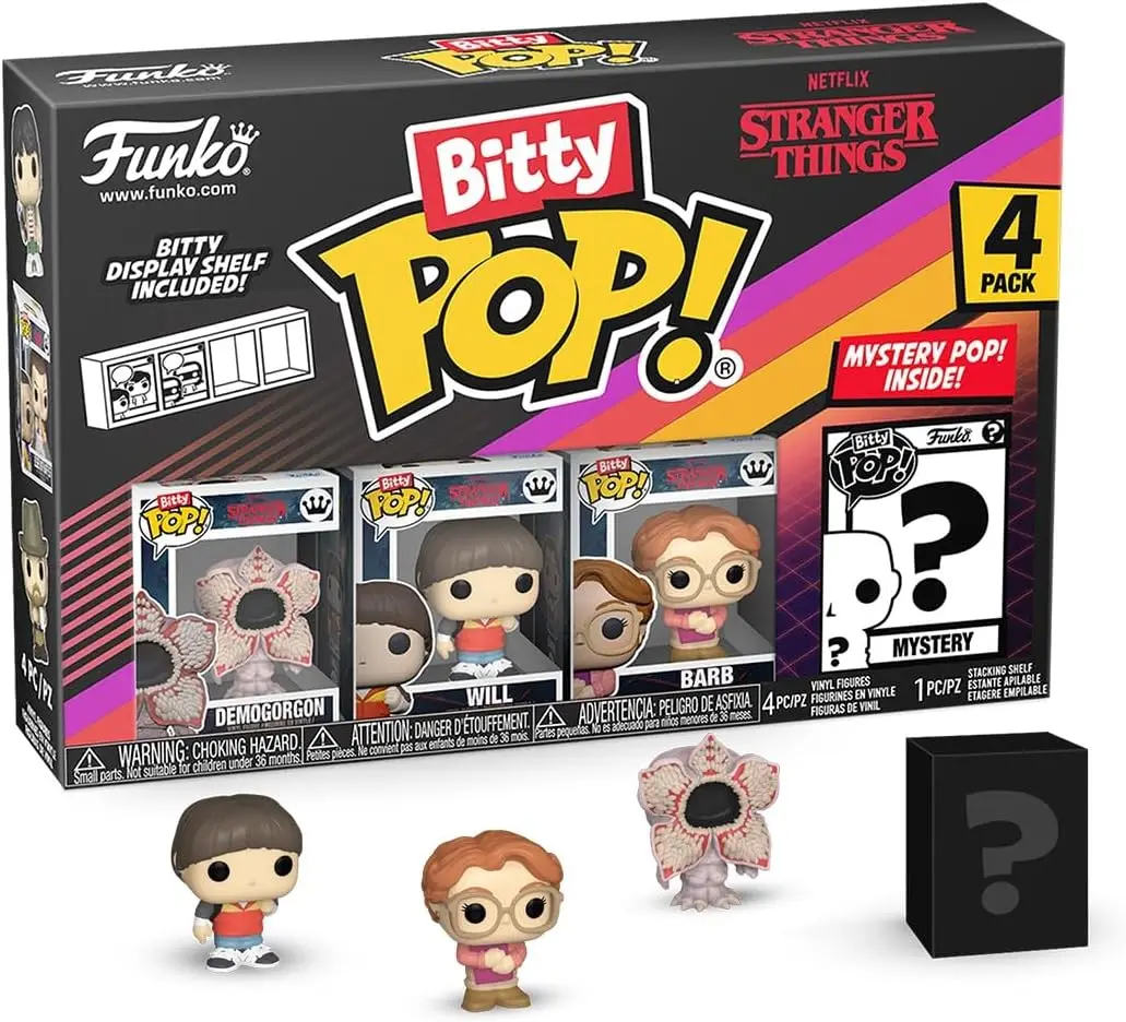 ¡Funko Pop! STRANGER THINGS Bitty Paquete de 4 2,5 cm Demogorgon Will Barb