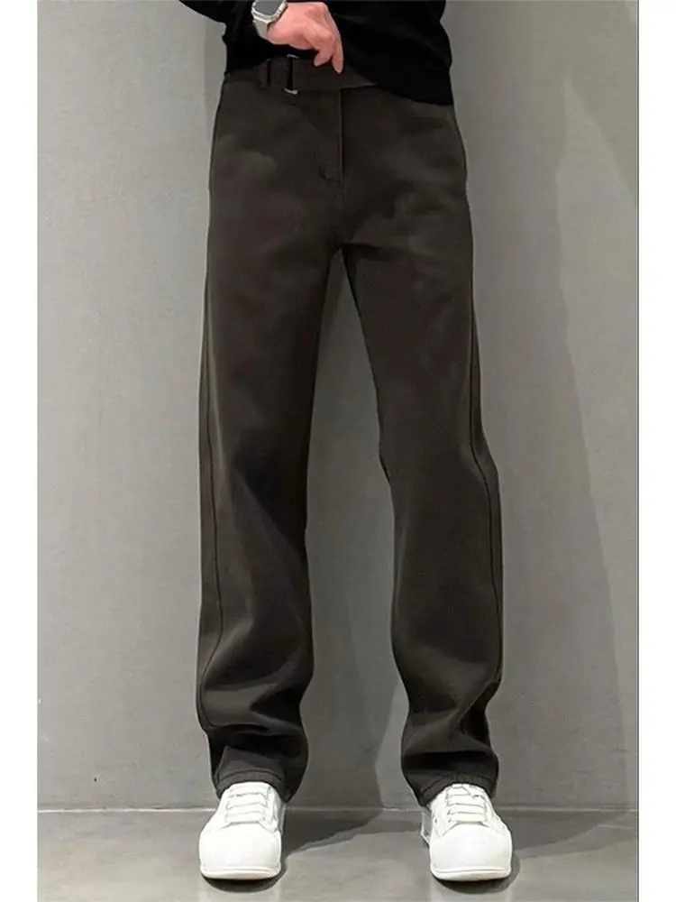 

American Sle Casual Pants Men's Faionable Straight Leg Trousers Lightweight Luxury Drapey Comfortable Daily Wear