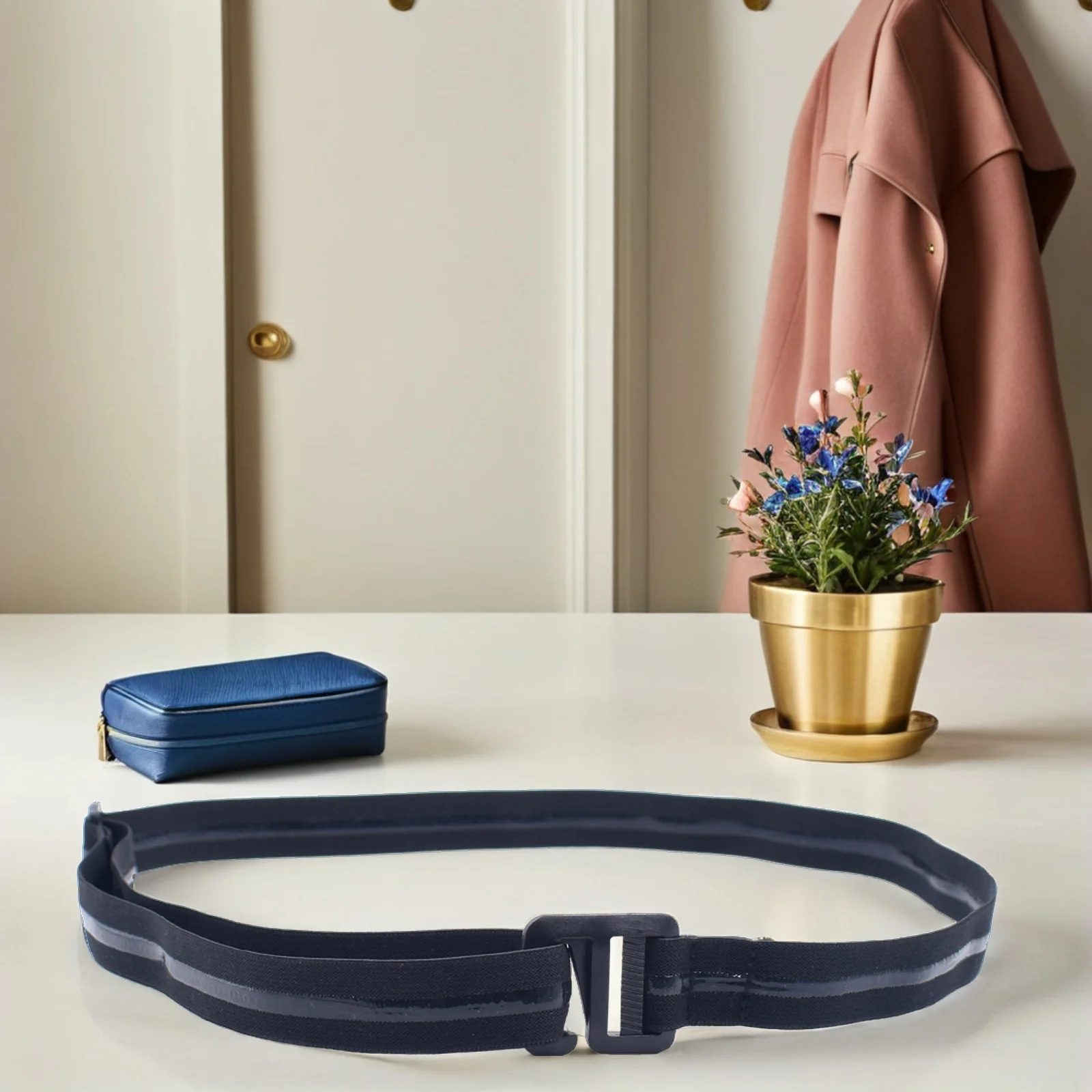 قابل للتعديل للجنسين قميص البقاء حزام عدم الانزلاق المضادة للتجاعيد لملابس المكتب الرسمي ملابس المهنية 2.5 سنتيمتر مشبك خطاف بلاستيكي #5