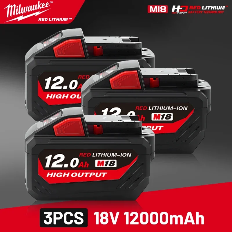 

Origina Milwaukee18V 21700 Battery, M18 15-Cells Li-ion Charger Rechargeable Battery 48-11-1815 48-11-1850 Replacement Barrtey