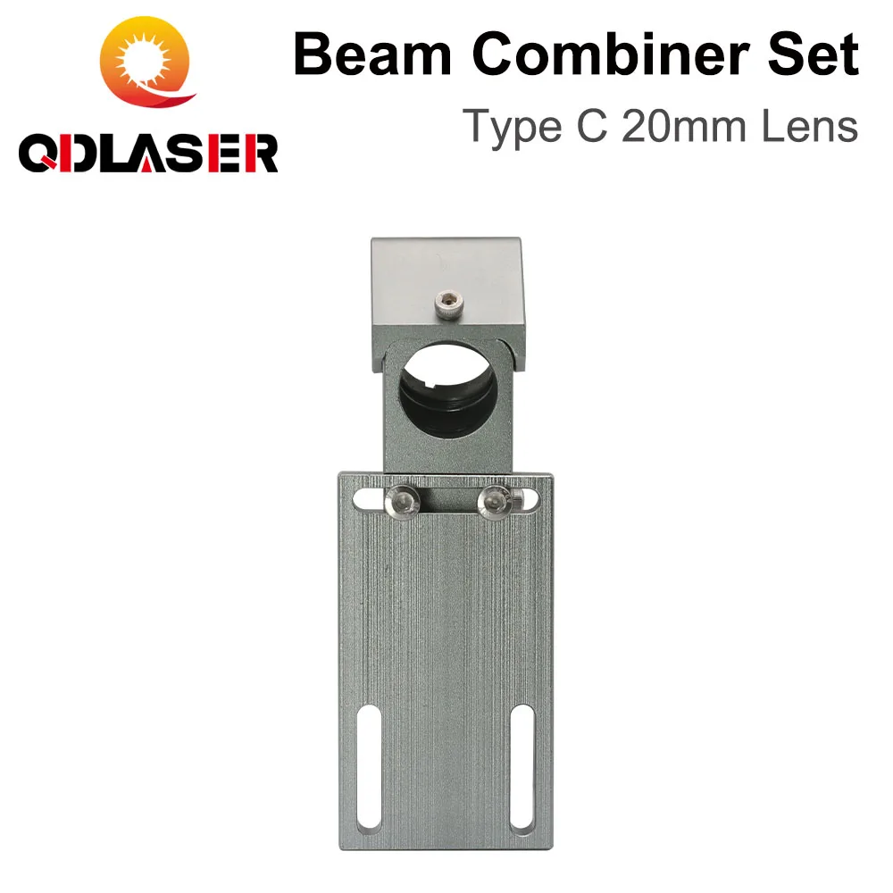 QDLASER Beam Combiner Set Combiner Mount + Beam Combiner (20mm)+Red Pointer for CO2 Laser Engraving Machine