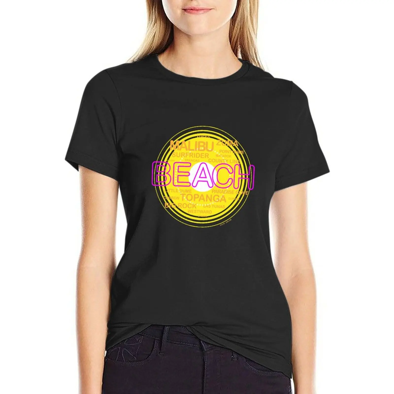 

North Los Angeles Surf Spots T-shirt Aesthetic clothing tops Womens graphic t shirts