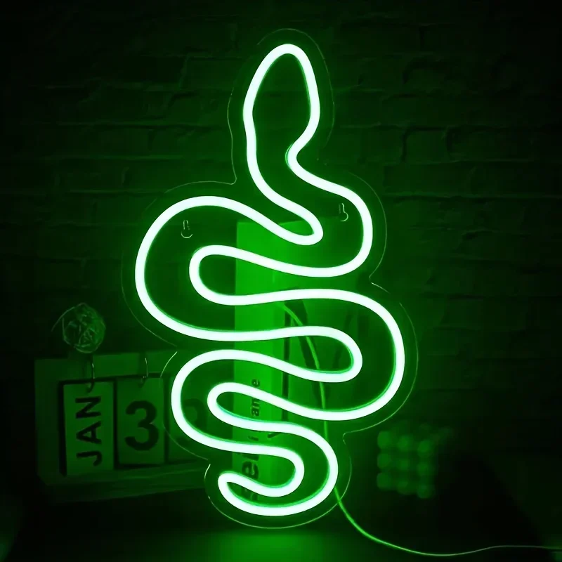 Snake Neon Sign for Wall Décor,LED Neon Signs Bedroom Beer Bar Neon Light Sign Hotel Party Club Office Art Lights
