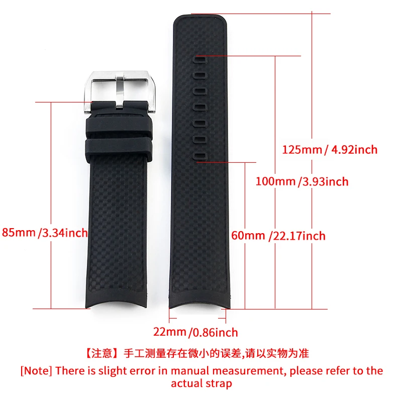 Black Blue 22mm Quick Detachable Fluororubber Watchband for IWC Aquatimer Family Series IW328802 IW376806 Waterproof Strap 22mm