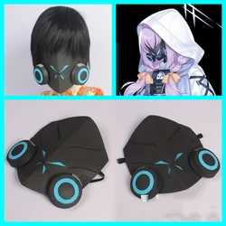 Blue Archive Cosplay Hakari Atsuko Mask Halo Headwear Wig Women Girl Halloween Carnival Party Roleplay Violet Purple Hair Wig
