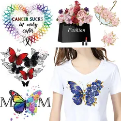 Piękny motyl żelazko na plastry ubrania DIY zmywalne naklejki ciepła Tansfers na T-shirt torba moda termiczna Appliqued Decor