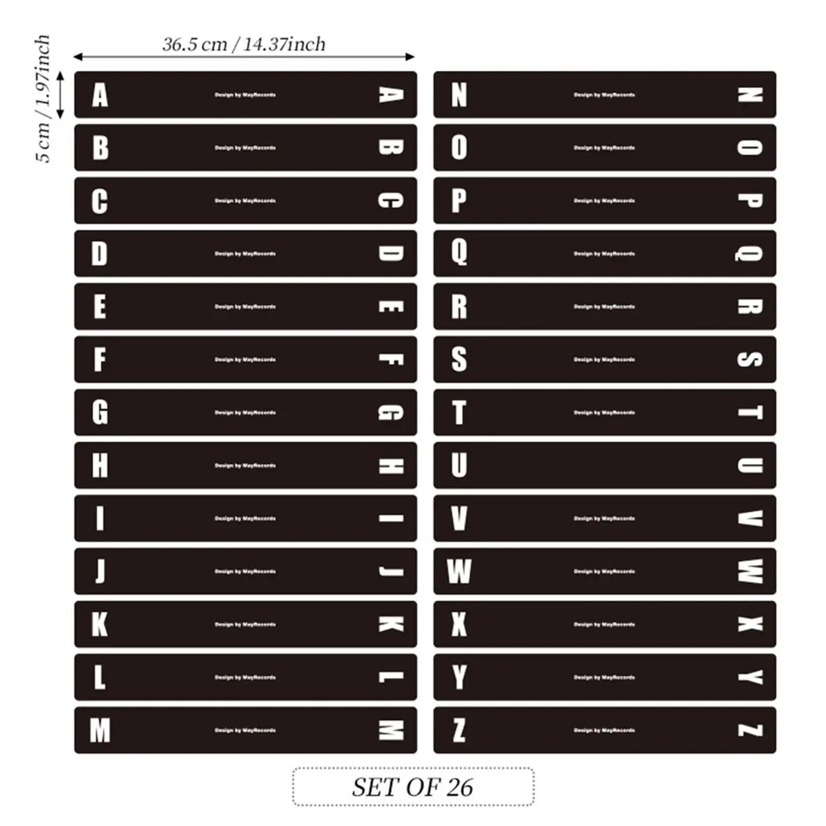 618 Mega Sale 26 Pcs/Set Record Dividers A-Z Alphabet Dividers Black Vinyl Record Separator for Album CD DVD Bookshelf Organizer
