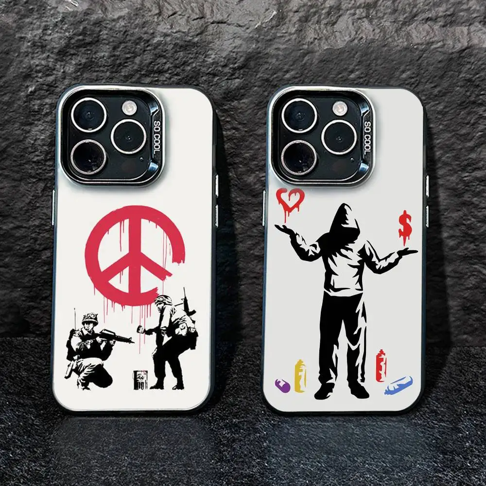 

Graffiti Artist J-Banksy Phone Case For IPhone 16 17 15 14 12 13 Pro Max Black Color Shockproof Cover