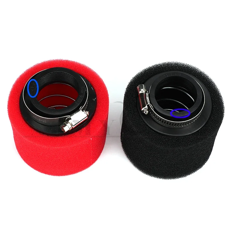 35mm 38mm 42mm 45mm 48mm 50mm stright Neck Foam Air Filter Sponge Cleaner Moped Scooter Dirt Pit Bike Motorcycle RED Kayo BSE