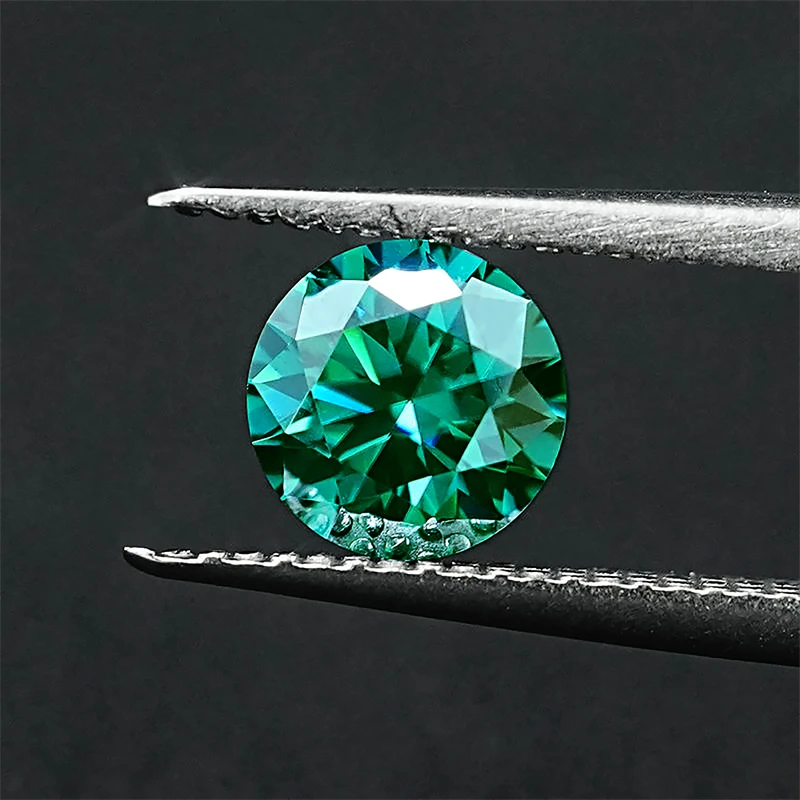 Emerald Color Loose Moissanite 100% Real Lab Gemstone Stones For Women Jewelry Diamond Ring Material Pear/Round/Heart/Oval Cut