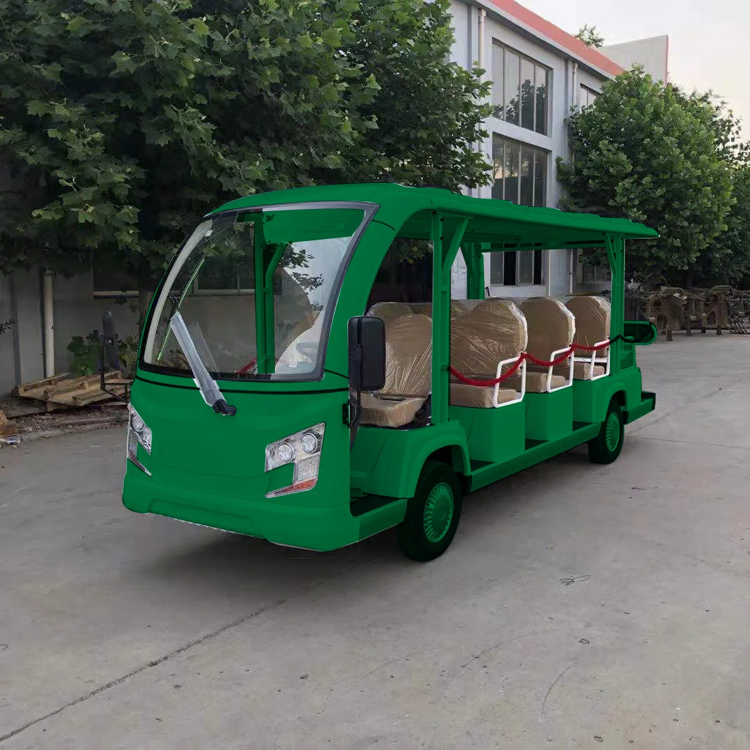 Sharefer 8 Passengers 4x4 6+2 Seaters 72V 4000W Custom Tourist Shuttle Bus Electric Sightseeing Car For Outdoor Playground