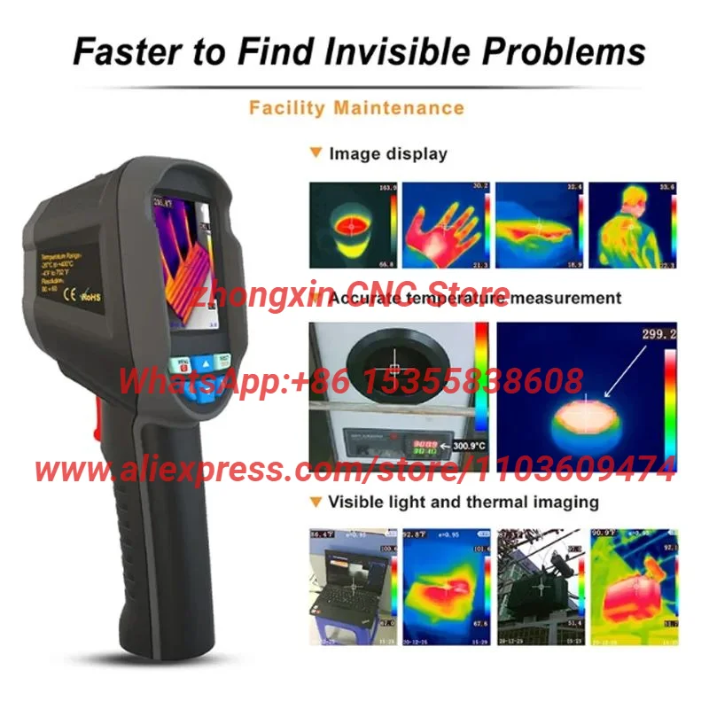 Hti HT-03  Thermal Imager Handheld Infrared Thermal Imaging Camera Temperature 120x90 Resolution Detect for Pipe Floor Heating