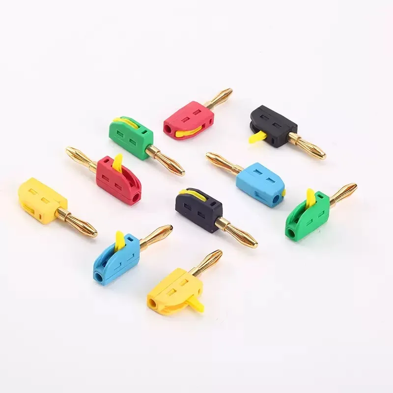Lötfreier Bananenstecker 4mm 32A, Schnellverbinder aus hochstromfestem Messing mit Goldbeschichtung für Audio-Lautsprecher, Verstärker, tragbares Hi-Fi-Gerät, Premium-Qualität, einfache Installation, langlebig und zuve – Detail 23