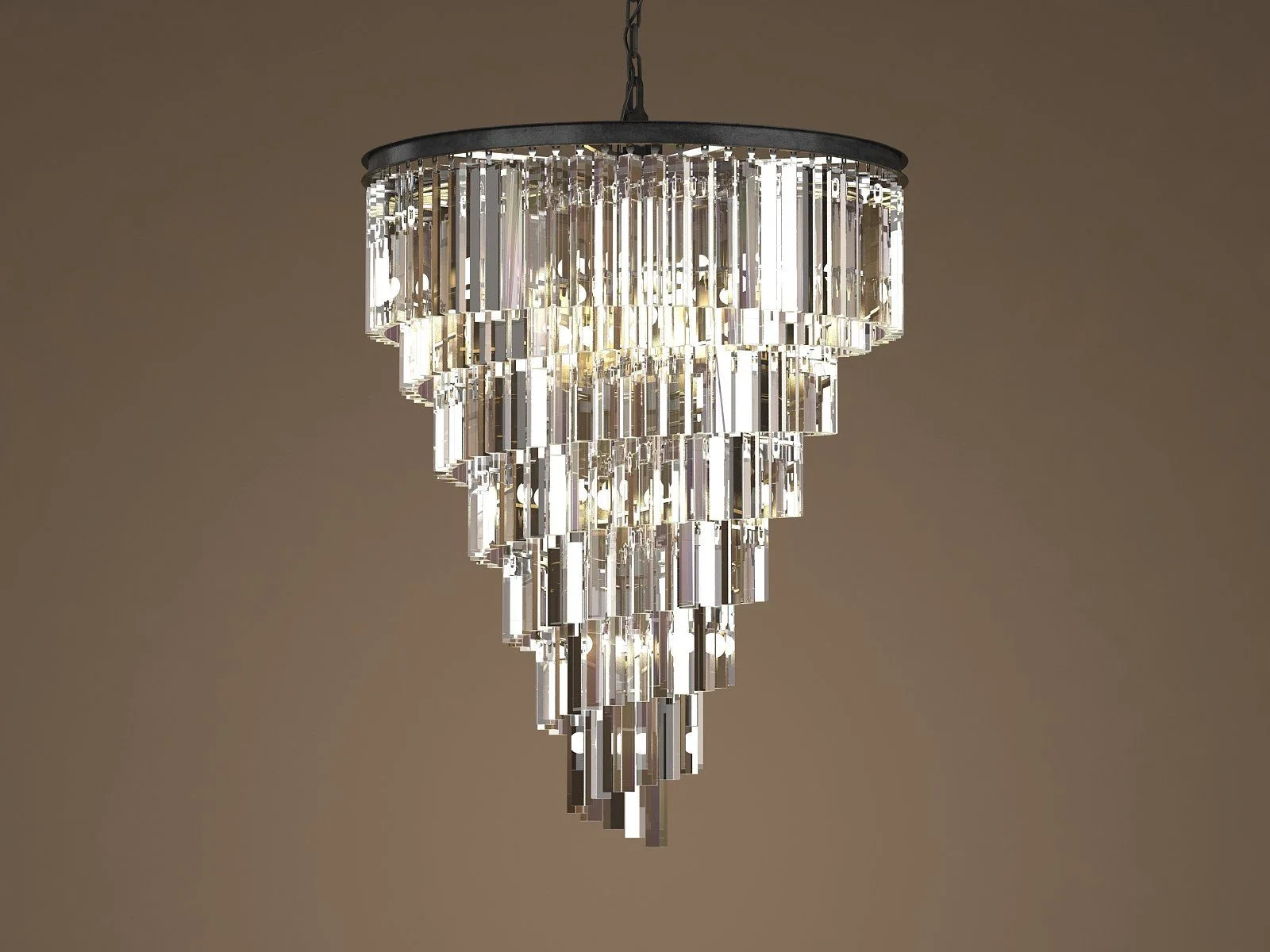 Lampu Gantung Kristal RH Amerika Lampu Ruang Tamu Vila Lobi Hotel Lampu Gantung Kamar Tidur Langit-langit Kelas Atas Mewah