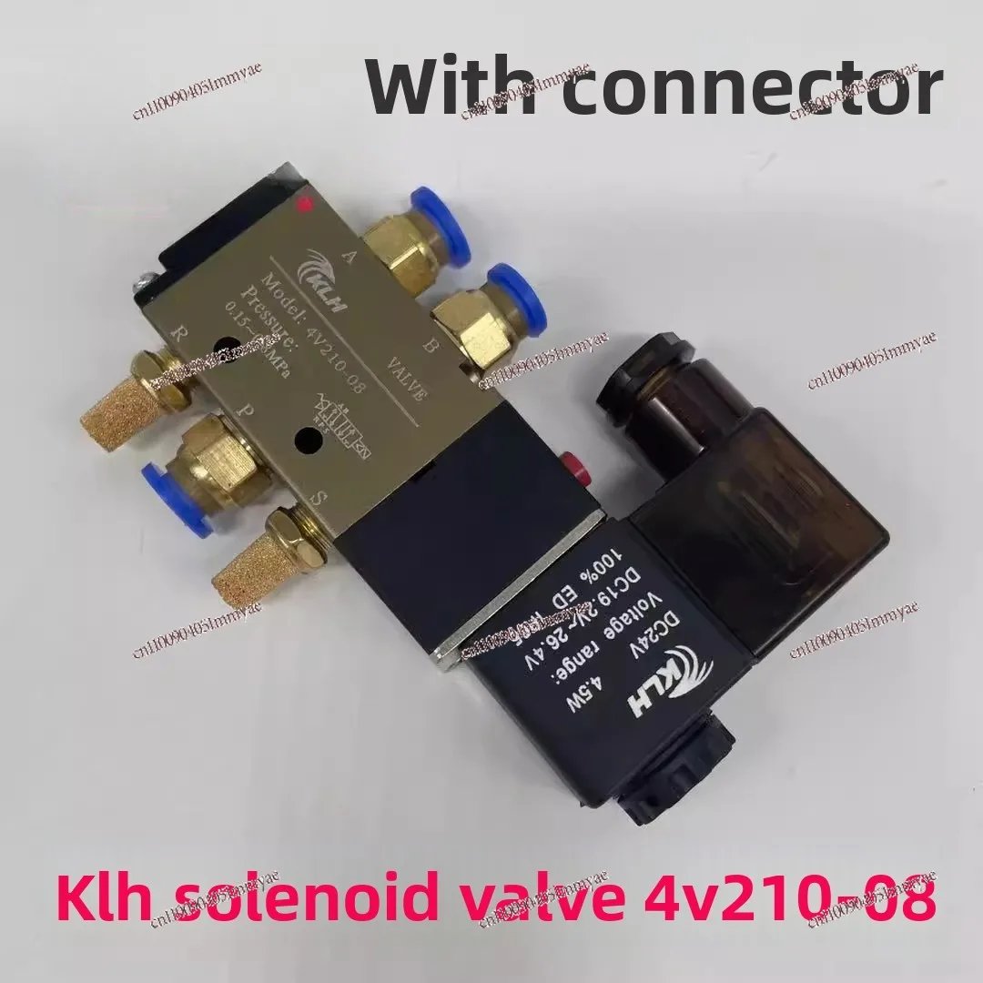 KLH 4V210-08 تحكم إلكتروني واحد اثنين موقف خمسة طريقة هوائي الملف اللولبي صمام اتجاهي صمام 220 فولت 24 فولت