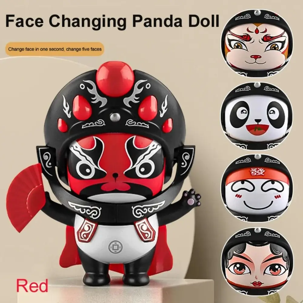 Face Change Sichuan Face Changing Doll Sichuan Opera Plastics Face Changing Panda Doll 5 Facial Mini Face Changing Toy