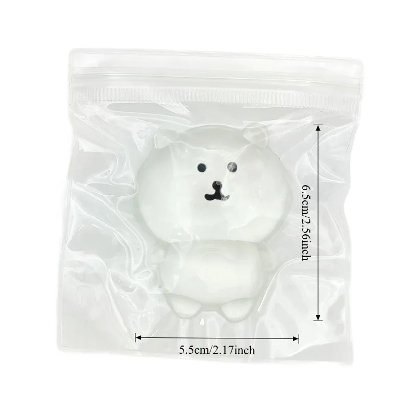 لطيف الذاتي انخفاض الدب ضغط لعبة شفافة Kawaii التعبير تململ لعبة اسفنجي الحسية المضادة للإجهاد هدية الكريسماس