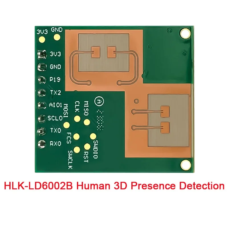 LD6002C Einzelmodul-Radarmodul, menschlicher Atemalarm, Herzfrequenzerkennung, 2T2R PCB, 1 MB Blitz, 60 GHz