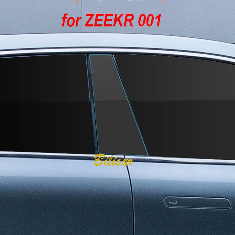 

for ZEEKR 001 2022 2023 2021 Car Window Centre Pillar TPU Transparent Protective Sticker B Pillar Protection Cover