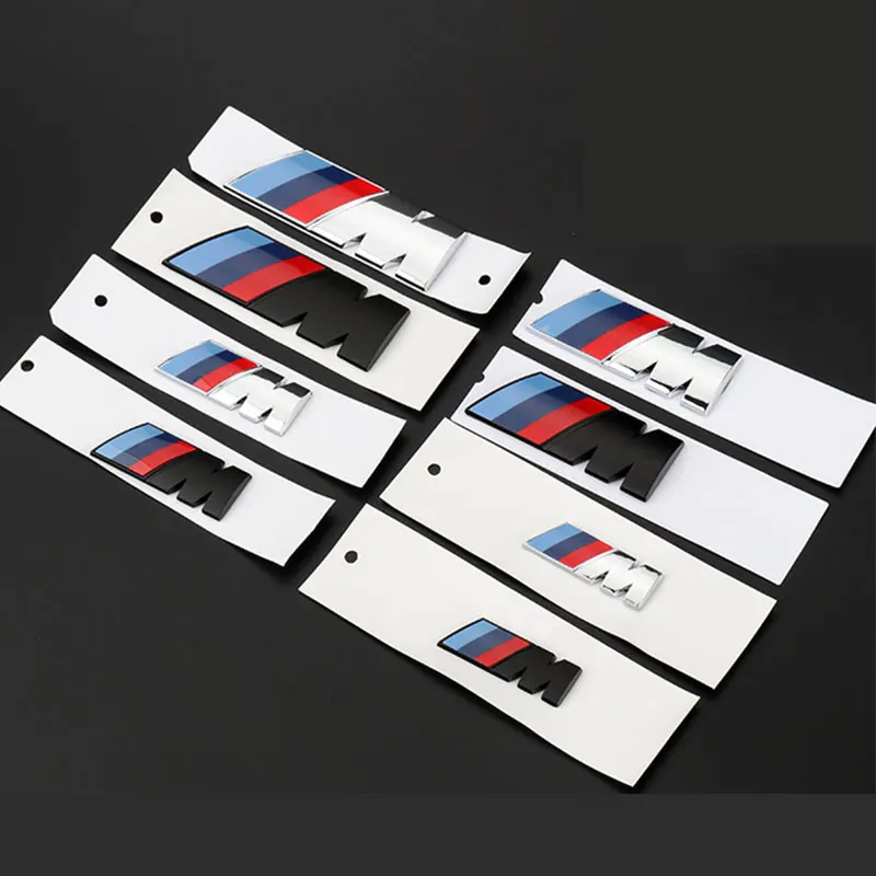 3D ABS BMW M Logo Stickers Rear Trunk Badge Fender Side Emblem For BMW F10 F20 F30 E90 F80 F87 X1 X2 X3 X4 X5m M2 M3 M4 M5 M6