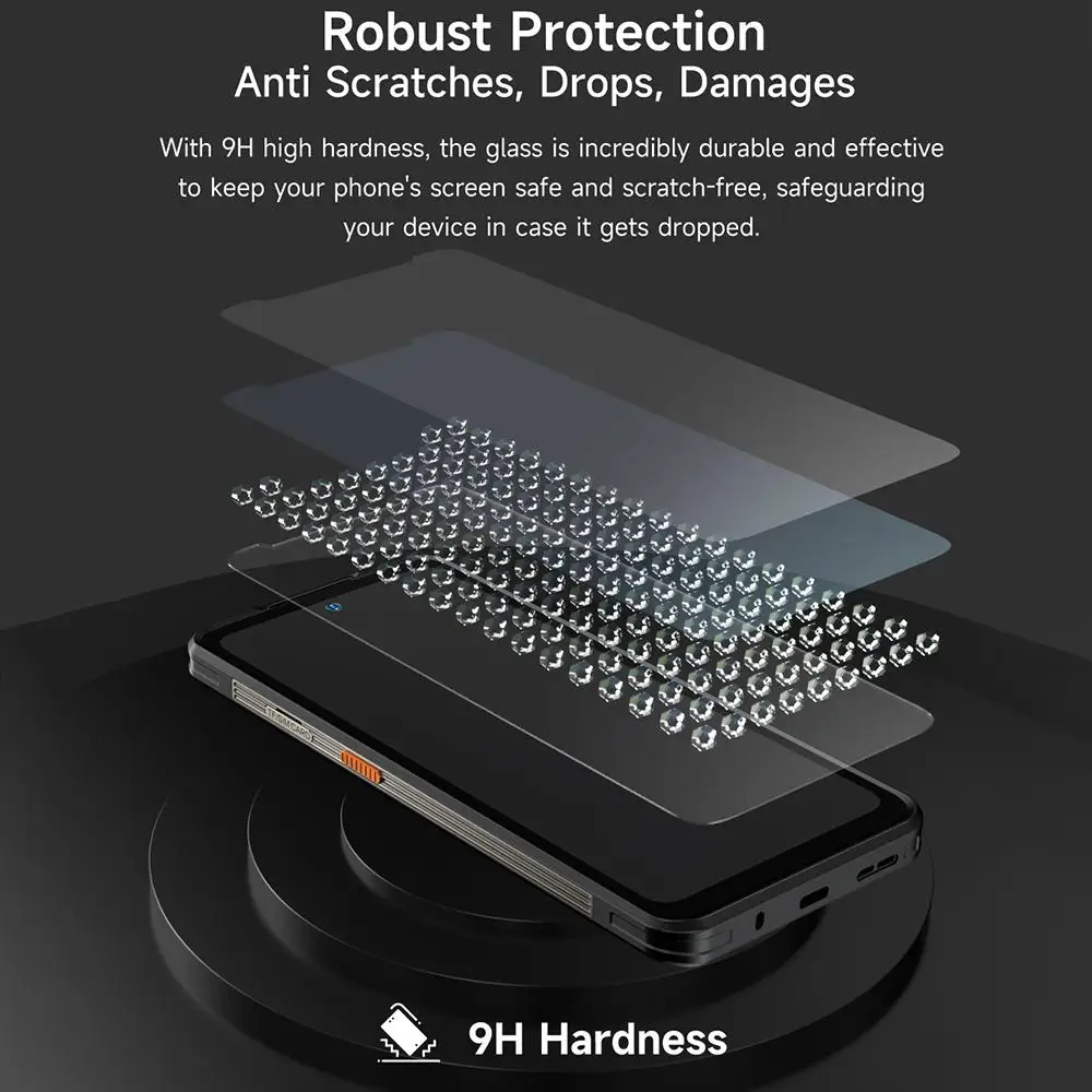 For Ulefone Armor 25T / 25T Pro 2pcs / Pack Ulefone 9H HD Anti Fingerprint Tempered Glass Film Phone Screen Protector