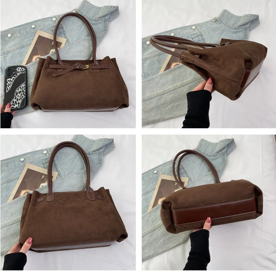 

Ретро-сумка женская, новая осенне-зимняя коллекция, модная сумка через плечо премиум-класса, вместительная сумка-тоут для повседневного использования, женская сумка Bolso.