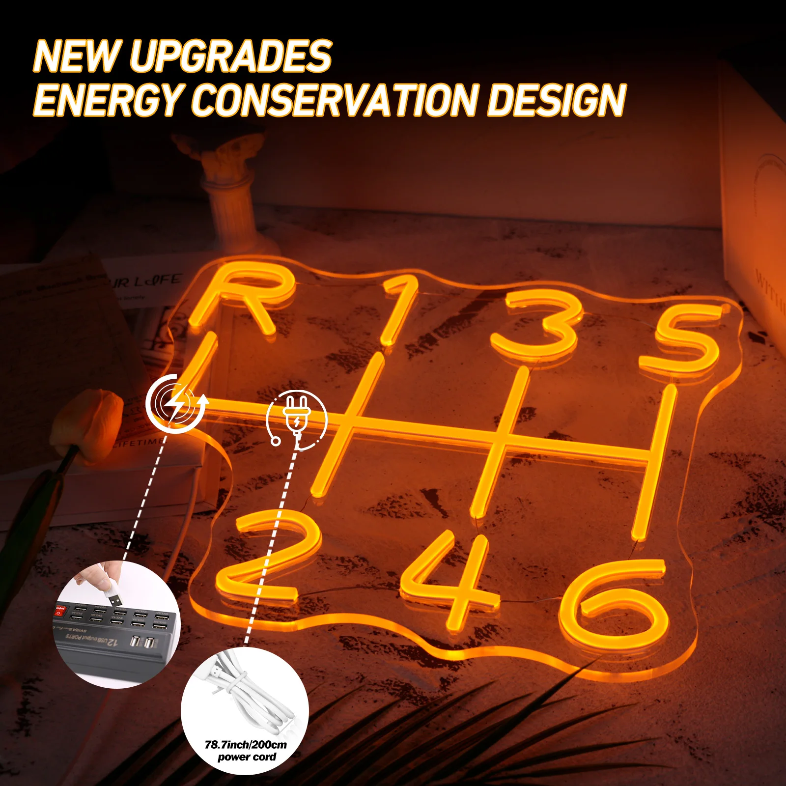 Car Gearbox Neon Sign Gearbox Neon Sign Speed Gear Neon Sign Automotive Neon Sign Garage Neon Sign Garage Led Sign Gift