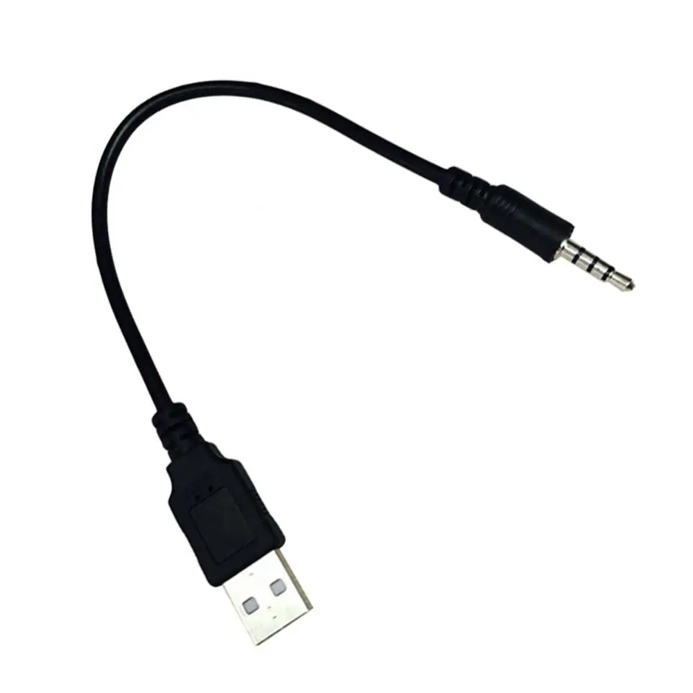 3.5mm męski na USB AUX Jack kabel Audio Adapter do ładowarki przewód do samochodu MP3 kamera głośnik AUX urządzenia Audio