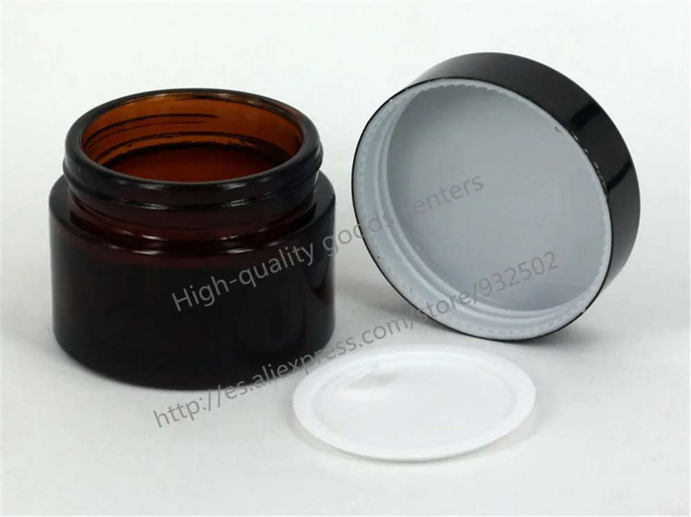 Free Shipping 200PCS/LOT 20g Amber Glass jar, 20cc Amber Cream bottle, Glass container,cosmetic Packaging