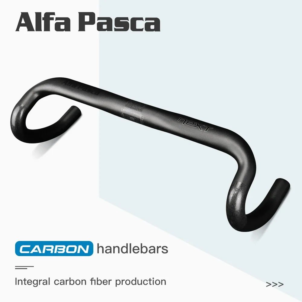 Alfa Pasca 31,8 Carbon Faser Lenker 380/400/420/440mm Drop Bent Bar Rennrad Lenker Routing Racing Fahrrad Zubehör – Detail 7