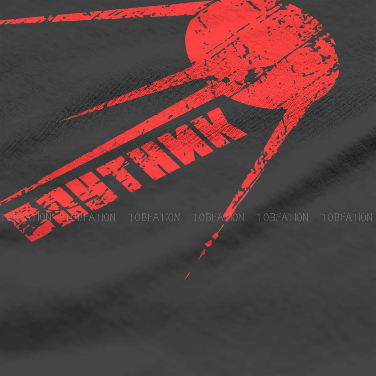 SPUTNIK Fashion TShirts Russian USSR CCCP Men Graphic Pure Cotton Tops T Shirt O Neck Oversized