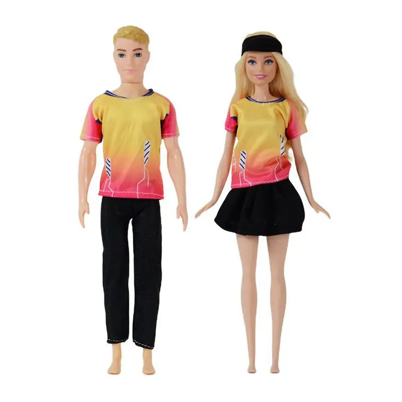 Moda Amante Esporte Roupas Crianças Brinquedos Miniatura Ken Doll Acessórios Vestido Coisas Para Barbie DIY Menina Pretend Play Game Presente