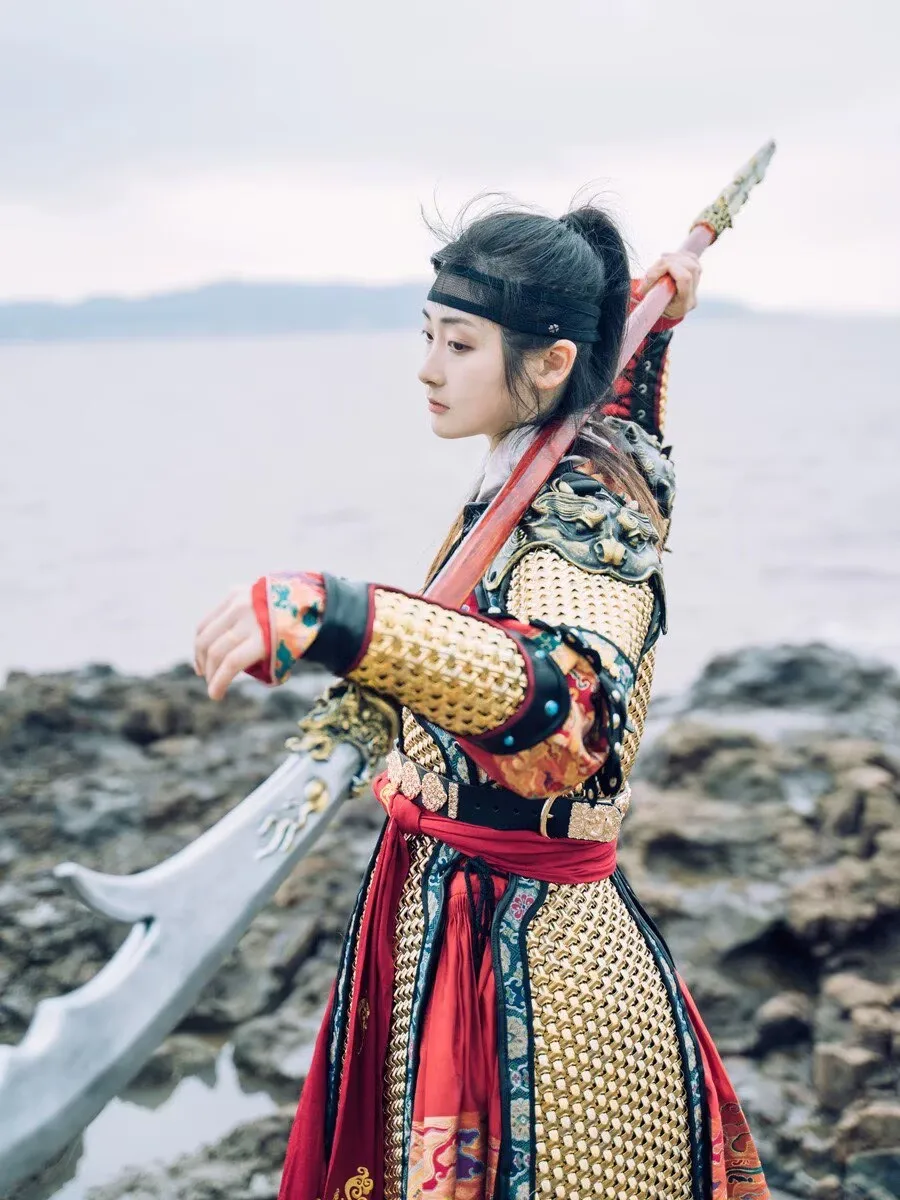Real Armor Women Ming Dynasty Upright Stainless Steel Armour Medieval Warrior Outfit Unisex Practice Battle Gear Real Armor Men view 2