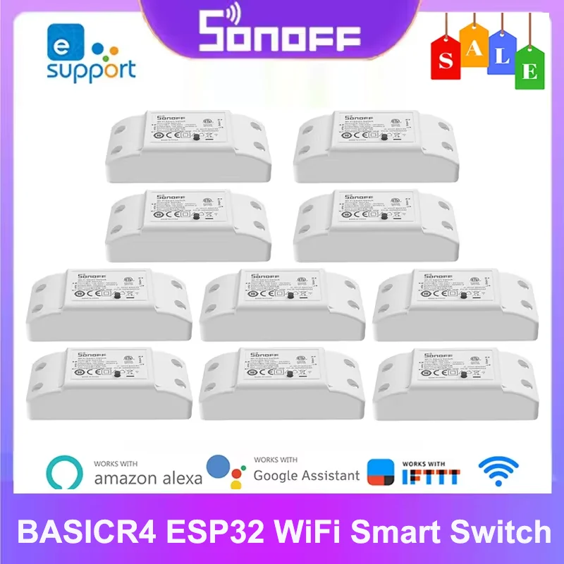 1-10PCS SONOFF BASICR4 Interruttore WiFi Interruttore Universale Relè Moudle Timer Casa Intelligente Interruttore Magico Modalità e-WeLink Telecomando Senza Fili