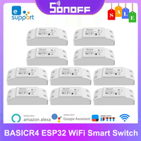 1-10PCS SONOFF BASICR4 WiFi Switch Universal Breaker Relay Moudle Timer Smart Home Magic Switch Mode e-WeLink Wireless Remote