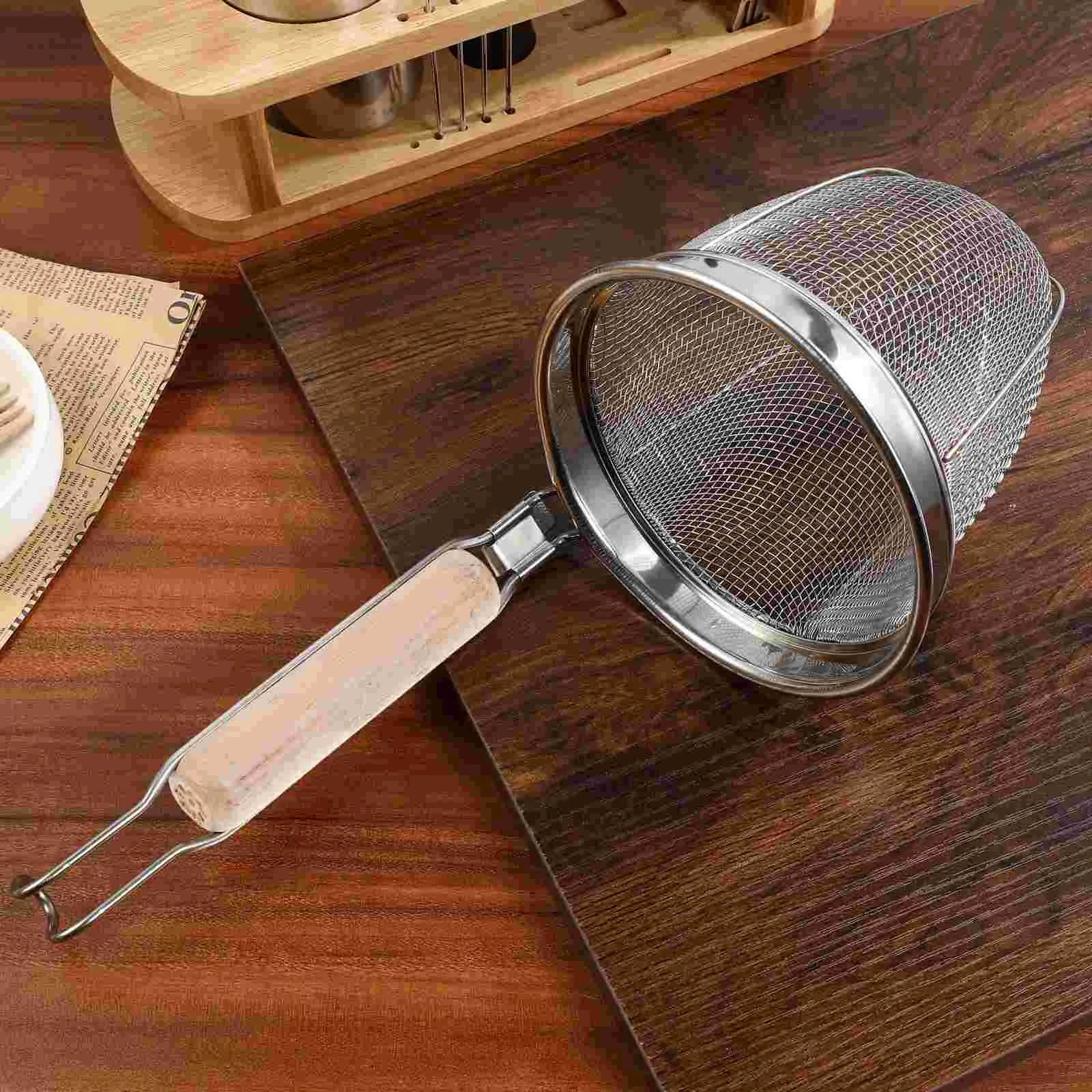 

2 Pcs Mesh Strainer Stainless Steel Noodle Colander Heat Resistant Kitchen Tool for Cooking Pasta Vegetables