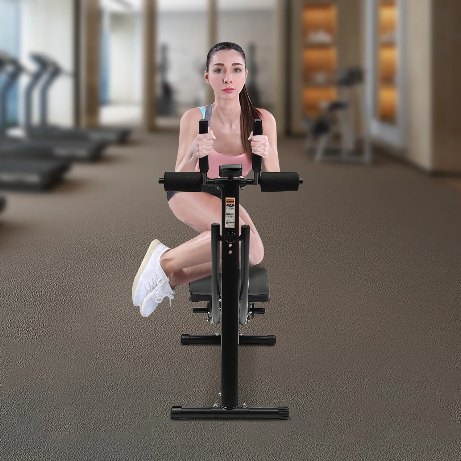 Abdominal Crunch Core Abdominal Workout Ab Trainer Machine Coaster For Home&Gym, Sit Up Bench  LED Display