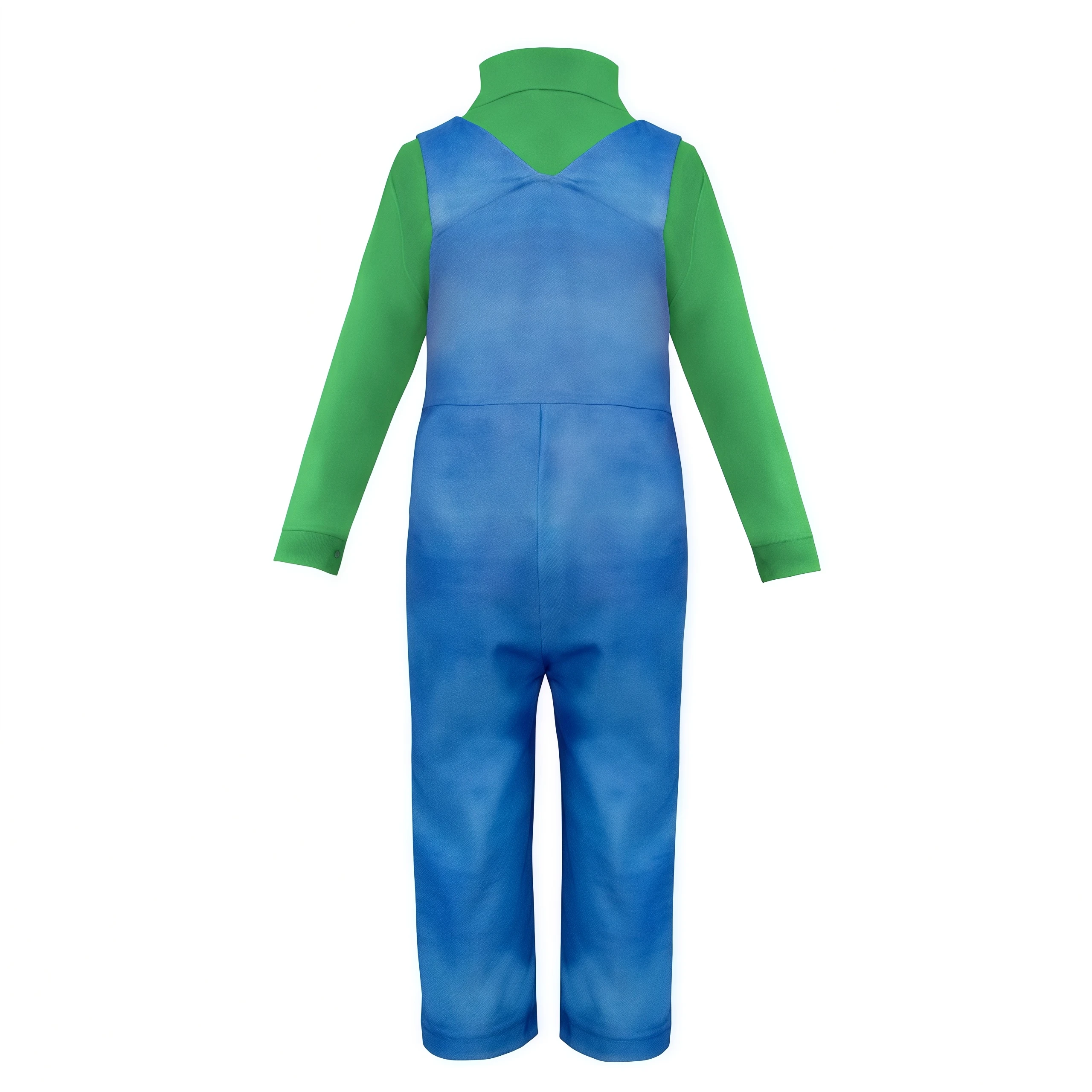Anime Bros Boys Red And Green Game Shirt With Overall For Children Halloween Party Role Costume Performance And Birthday Gifts