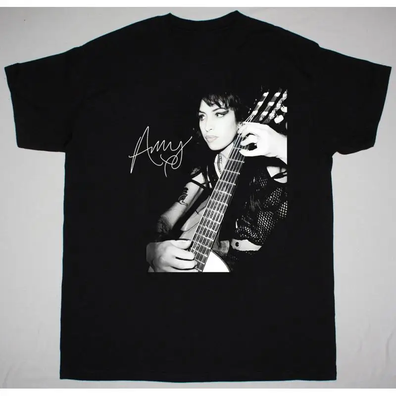 

Фирменная хлопковая черная футболка AMY WINEHOUSE всех размеров