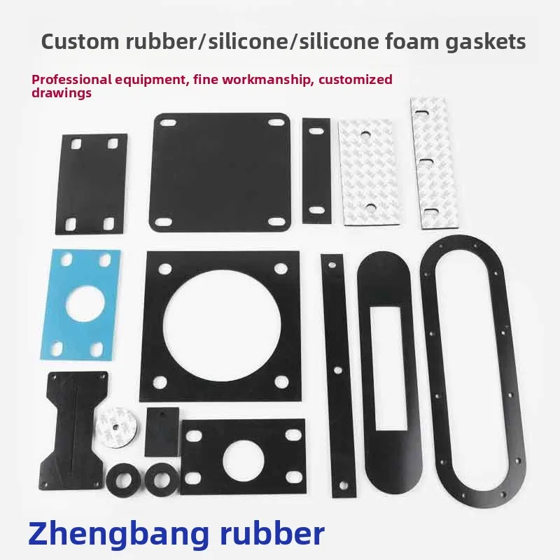 

EPDM Rubber Gasket Seal Custom Round Hole Punching Flange Washer EPDM Silicone Pad