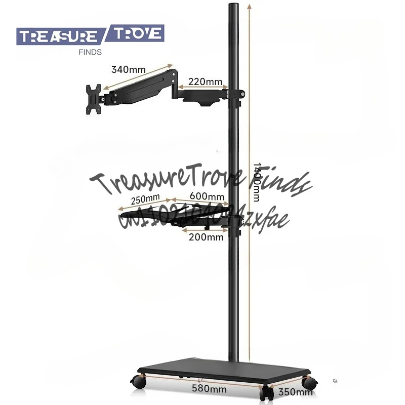 

Кронштейн от пола до потолка для монитора Подвижный подъемный стол с поддержкой клавиатуры Экран Вращающаяся телескопическая консольная вешалка