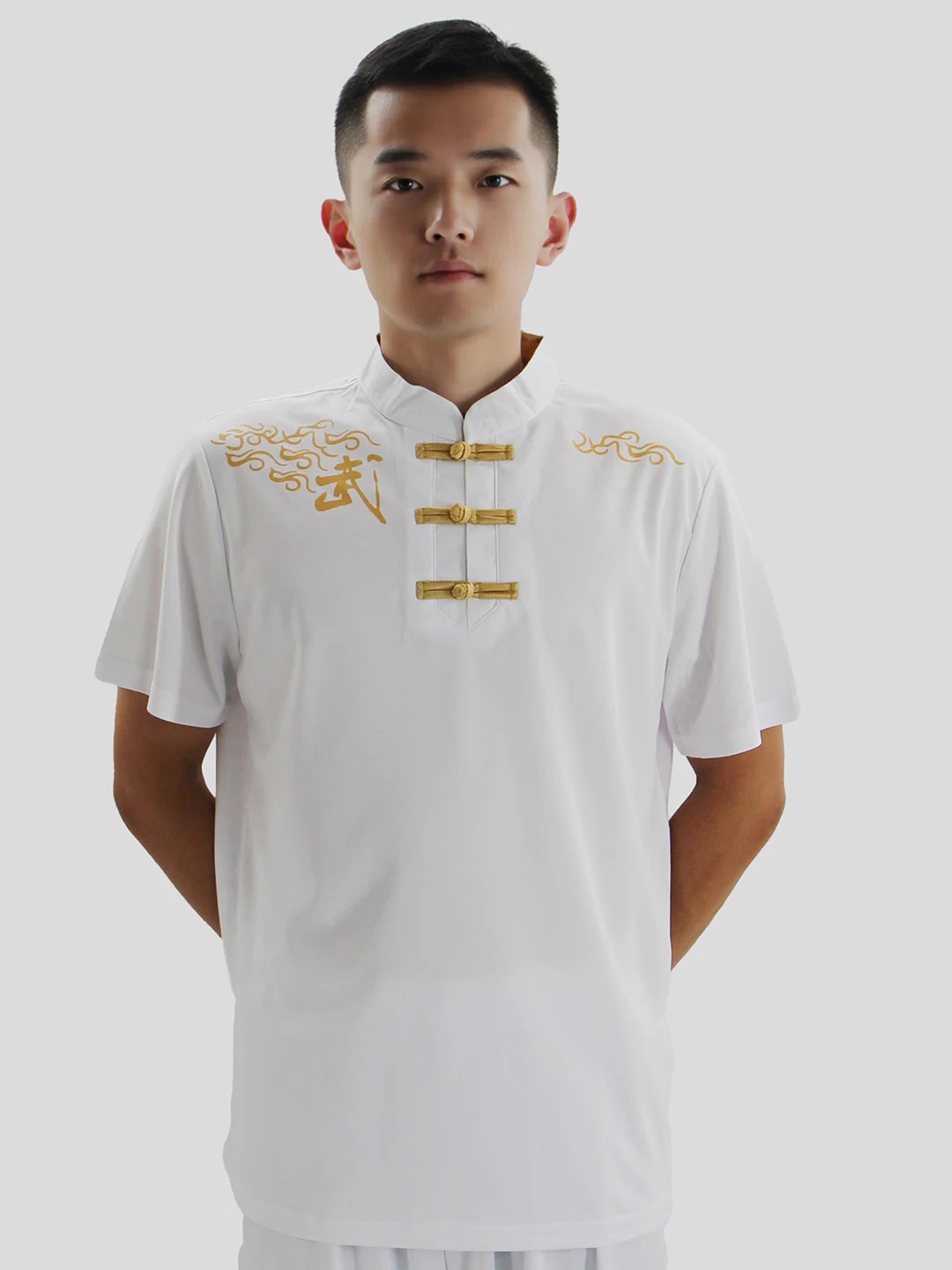 武道tシャツベスト速乾性文化シャツメンズトレーニングユニフォーム高弾性伝統的な中国の襟のデザイン