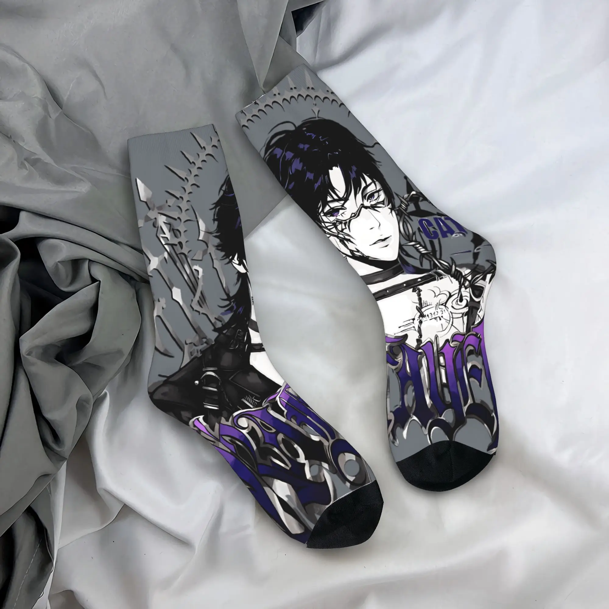 

Love And Deepspace Stockings Custom Casual Socks Spring Anti Skid Socks Adults Men Skateboard Medium Soft Socks