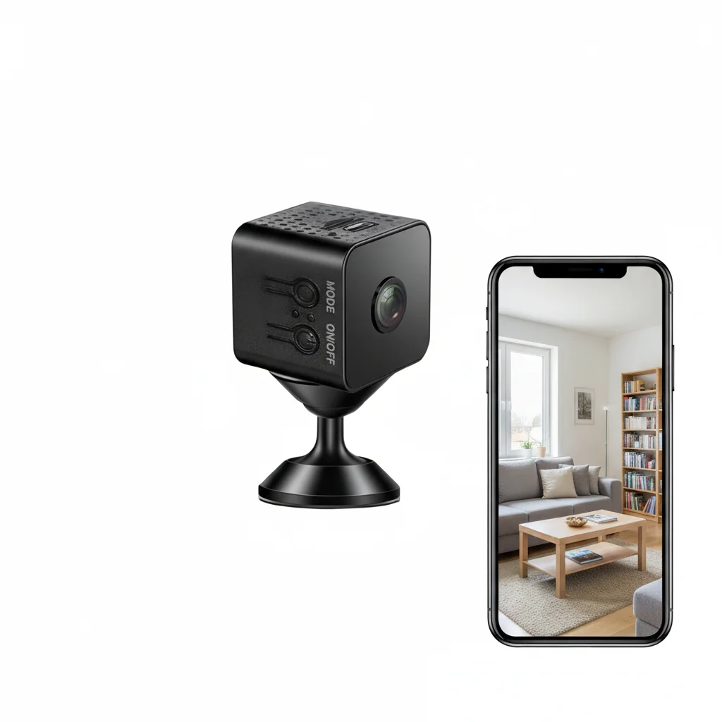 1080P WLAN-Minikamera mit Nachtsicht, Bewegungserkennung und Aufnahmefunktion - Diskrete, batteriebetriebene Überwachungskamera für Zuhause und als Babymonitor