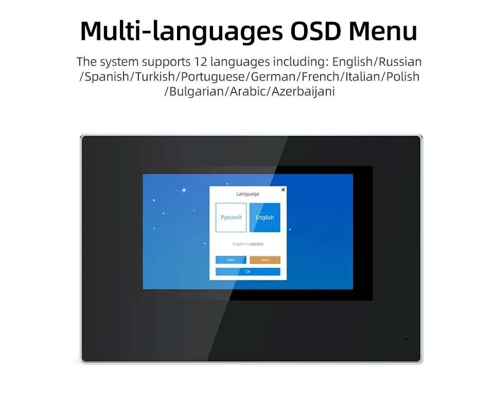 Tuya 7 Inch Wifi Video Intercom System for Home Apartment Touch Screen Access Control Intercom Doorbell with Camera Detection