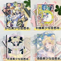 Cute Illustration Sailor Moon Soft Cover A5 Notebook Fully Painted Inner Page Student Handbook Kawaii Diary