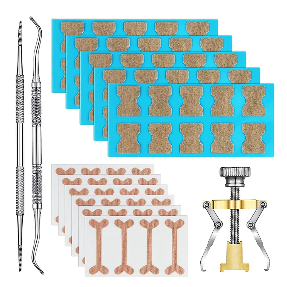 Ingrown Toenail Tools Set Ingrown Toenail Correction Patch Stickers Corrector Pedicure Tool Ingrown Toe Nail Treatment Foot Care