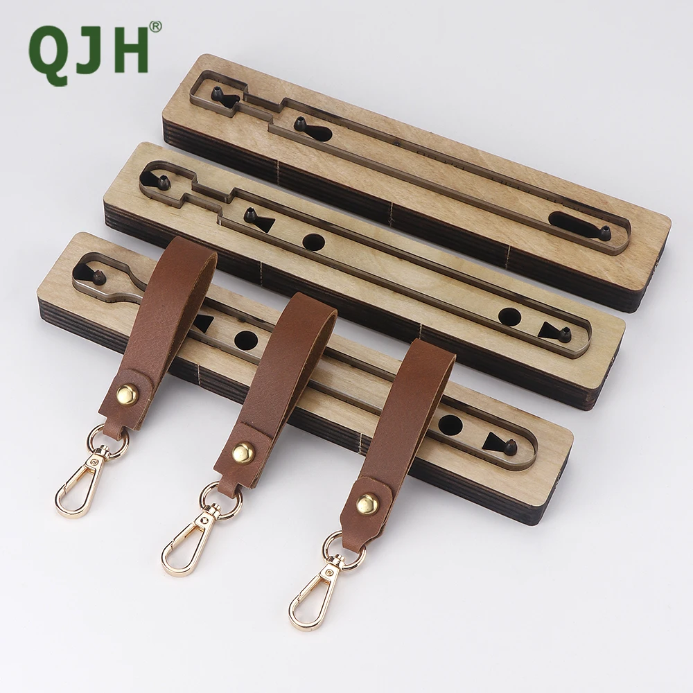 Key Chain Stencil Tools Creative Keychain Handcraft Pendant Belt Template DIY Leather Tool Wooden Cutting Mould Punching Die